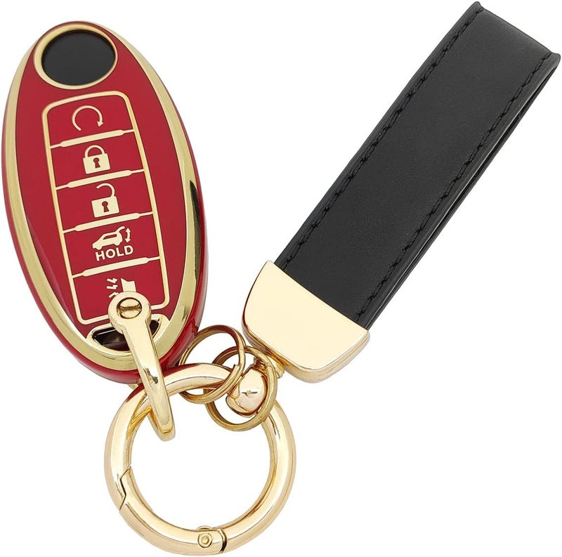 vurbemes TPU Key Fob Cover fit for Infiniti JX35 Q50 Q60 QX80 for Nissan Altima Murano Pathfinder Maxima Rogue Key Fob - Image 1